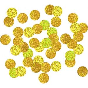 Godan / confetti B&C Circles fóliové konfety, 1,5 cm, 18g, holografické zlato