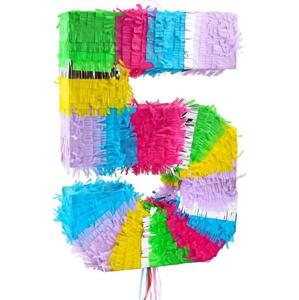 Godan / decorations Piñata číslo "5", pastel, 50x35x7,5 cm