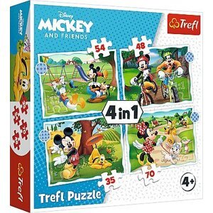 TREFL Puzzle Mickey Mouse: Krásný den 4v1