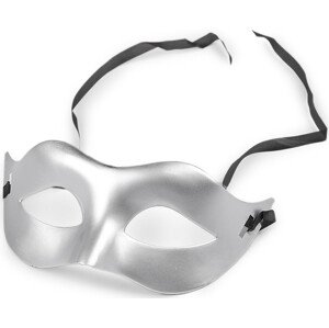 Karnevalová maska - škraboška k dotvoření Varianta: 1 stříbrná, Balení: 1 ks