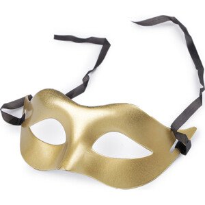 Karnevalová maska - škraboška k dotvoření Varianta: 2 zlatá sv., Balení: 1 ks