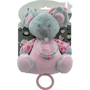 Tulilo Tulilo Závěsná plyšová hračka s chrastítkem Koala 18 cm - šedá/růžová