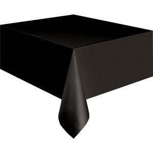 Unique party Černý ubrus, rozměr 137 x 274 cm