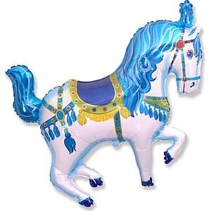 Flexmetal Fóliový balónek 14" FX - "Cirkusový kůň" (modrý)