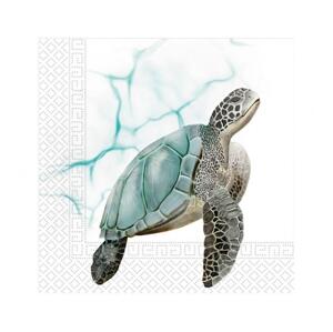 Procos Papírové ubrousky Sea Turtle Decorata, rozměr 33 x 33 cm, 20 ks.