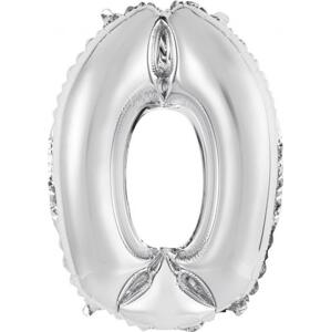 Godan / balloons Fóliový balónek "Číslo 0", stříbrný, 35 cm