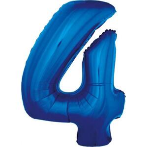 Godan / balloons Fóliový balónek "Number 4", modrý, 92 cm