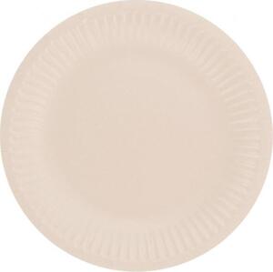 Godan / decorations Papírové talíře jednobarevná světle růžová, 18 cm, 6 ks.
