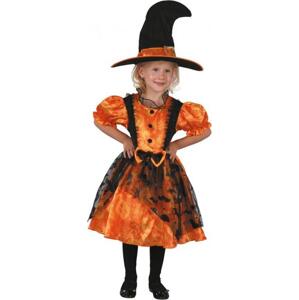 Godan / costumes Kostým Pumpkin Witch pro děti (šaty, klobouk), velikost 92/104 cm, KK