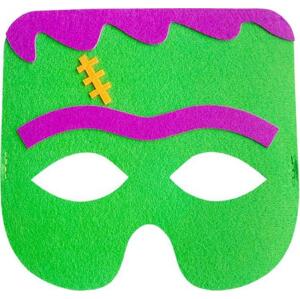 Godan / costumes Plstěná maska Green Monster, 18x17 cm
