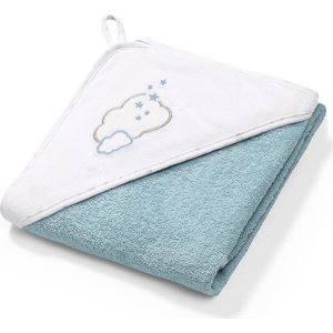 BabyOno Baby Ono Froté župan - ručník s kapucí 100x100cm, modrý