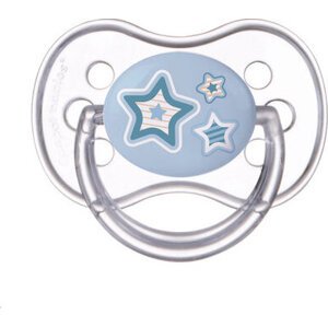 CANPOL babies Dudlík 6-18m silikonový symetrický NEWBORN BABY modrý