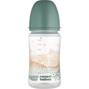 CANPOL babies Antikoliková lahev EasyStart MOUNTAINS 240ml zelená