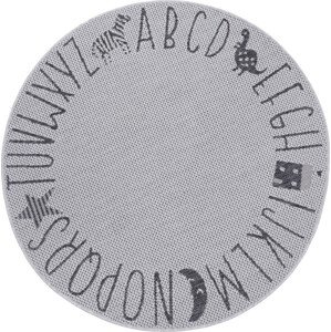 Hanse Home Collection koberce Dětský kusový koberec Flatweave 104887 Silver/Grey kruh Rozměry koberců: 120x120 (průměr) kruh