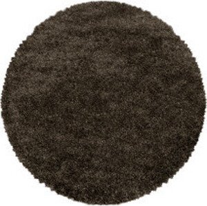 Ayyildiz koberce Kusový koberec Fluffy Shaggy 3500 brown kruh Rozměry koberců: 80x80 (průměr) kruh