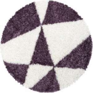 Ayyildiz koberce Kusový koberec Tango Shaggy 3101 lila kruh Rozměry koberců: 160x160 (průměr) kruh