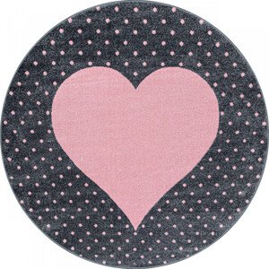 Ayyildiz koberce Dětský kusový koberec Bambi 830 pink kruh Rozměry koberců: 120x120 (průměr) kruh