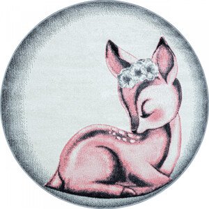 Ayyildiz koberce Dětský kusový koberec Bambi 850 pink kruh Rozměry koberců: 160x160 (průměr) kruh