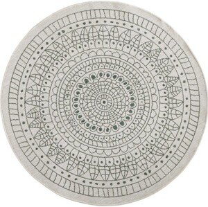 NORTHRUGS - Hanse Home koberce Kusový koberec Twin-Wendeteppiche 103103 creme grün kruh – na ven i na doma Rozměry koberců: 100x100 (průměr) kruh