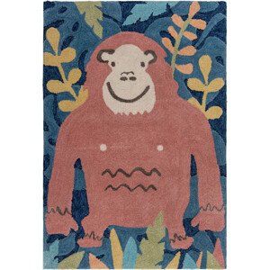 Flair Rugs koberce Kusový koberec Zest Kids Jungle Monkey Brown/Multi Rozměry koberců: 80x120
