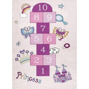 Dywany Łuszczów Dětský kusový koberec Bambino 2285 Hopscotch pink Rozměry koberců: 80x150