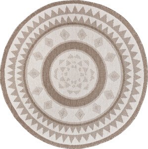 NORTHRUGS - Hanse Home koberce Kusový koberec Twin Supreme 105444 Jamaica Linen kruh – na ven i na doma Rozměry koberců: 140x140 (průměr) kruh