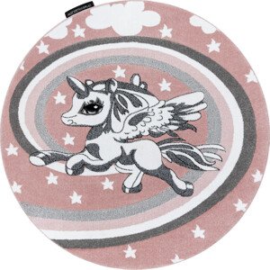 Dywany Łuszczów Dětský kusový koberec Petit Pony pink kruh Rozměry koberců: 140x140 (průměr) kruh