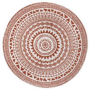 NORTHRUGS - Hanse Home koberce Kusový koberec Twin Supreme 105427 Coron Cayenne kruh – na ven i na doma Rozměry koberců: 140x140 (průměr) kruh