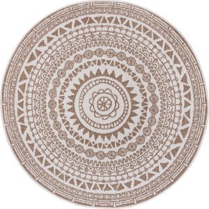 NORTHRUGS - Hanse Home koberce Kusový koberec Twin Supreme 105428 Coron Linen – na ven i na doma Rozměry koberců: 140x140 (průměr) kruh