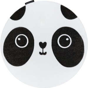 Dywany Łuszczów Dětský kusový koberec Petit Panda white kruh Rozměry koberců: 140x140 (průměr) kruh