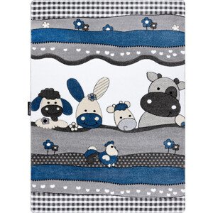 Dywany Łuszczów Dětský kusový koberec Petit Farm animals blue Rozměry koberců: 120x170