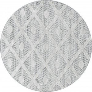 Ayyildiz koberce Kusový koberec Pisa 4707 Grey kruh Rozměry koberců: 160x160 (průměr) kruh