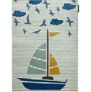 Dywany Łuszczów Dětský kusový koberec Petit Sail boat green Rozměry koberců: 80x150
