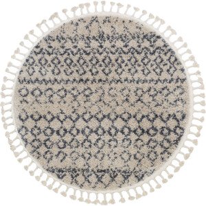 Dywany Łuszczów Kusový koberec Berber Agadir G0522 cream and grey kruh Rozměry koberců: 160x160 (průměr) kruh