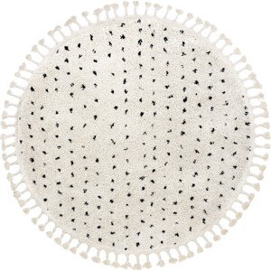 Dywany Łuszczów Kusový koberec Berber Syla B752 dots cream kruh Rozměry koberců: 120x120 (průměr) kruh