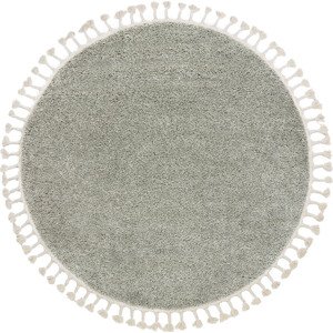 Dywany Łuszczów Kusový koberec Berber 9000 green kruh Rozměry koberců: 160x160 (průměr) kruh