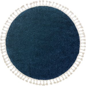 Dywany Łuszczów Kusový koberec Berber 9000 navy kruh Rozměry koberců: 160x160 (průměr) kruh
