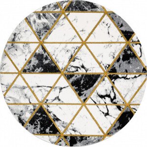 Dywany Łuszczów Kusový koberec Emerald 1020 black and gold kruh Rozměry koberců: 120x120 (průměr) kruh