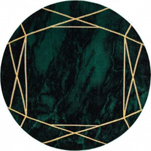 Dywany Łuszczów Kusový koberec Emerald 1022 green and gold kruh Rozměry koberců: 160x160 (průměr) kruh