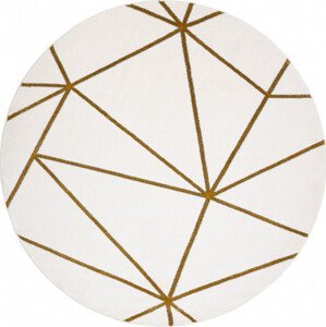 Dywany Łuszczów Kusový koberec Emerald 1013 cream and gold kruh Rozměry koberců: 160x160 (průměr) kruh