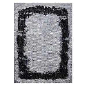 Dywany Łuszczów Kusový koberec Core A004 Frame black/light grey Rozměry koberců: 80x150