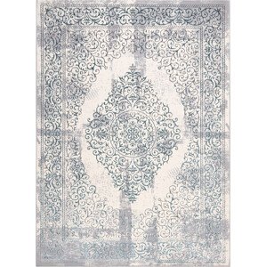 Dywany Łuszczów Kusový koberec Core W7161 Vintage rosette blue/cream and grey Rozměry koberců: 120x170