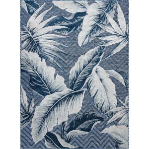 Dywany Łuszczów Kusový koberec Botanic 65242 Feathers navy – na ven i na doma Rozměry koberců: 78x150