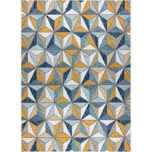Dywany Łuszczów Kusový koberec Cooper Sisal Mosaic 22222 ecru/navy – na ven i na doma Rozměry koberců: 120x170