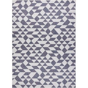 Dywany Łuszczów Kusový koberec Sion Sisal Triangles 22373 ecru/blue-pink – na ven i na doma Rozměry koberců: 120x170