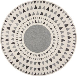 Flair Rugs koberce Kusový koberec Dauntless Shadow Rays Grey – na ven i na doma Rozměry koberců: 160x160 (průměr) kruh