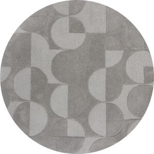 Flair Rugs koberce Kusový koberec Moderno Gigi Grey kruh Rozměry koberců: 160x160 (průměr) kruh