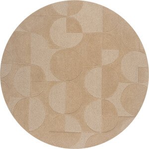Flair Rugs koberce Kusový koberec Moderno Gigi Natural kruh Rozměry koberců: 160x160 (průměr) kruh