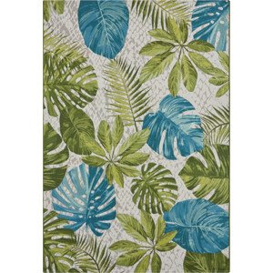 Hanse Home Collection koberce Kusový koberec Flair 105617 Tropical Leaves Turqouise Green – na ven i na doma Rozměry koberců: 80x165