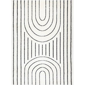 Dywany Łuszczów Kusový koberec Mode 8494 geometric cream/black Rozměry koberců: 120x170
